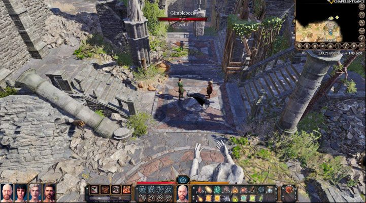 Entrance to the chapel - Baldurs Gate 3: Overgrown Ruins / Roadside Cliffs map - World Atlas - Baldurs Gate 3 Guide, Walkthrough