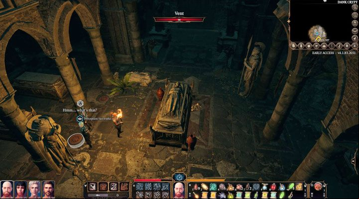 The crypt is dark, so it'll be a good idea to use the torch - Baldurs Gate 3: Overgrown Ruins / Roadside Cliffs map - World Atlas - Baldurs Gate 3 Guide, Walkthrough