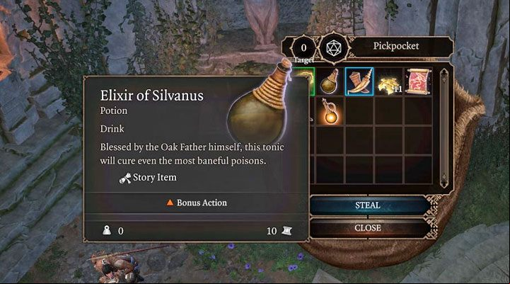 The third option is to sneak up on Nettie and use the pickpocket option - Baldurs Gate 3: Nettie and the antidote - puzzle solution - Puzzles - Baldurs Gate 3 Guide, Walkthrough