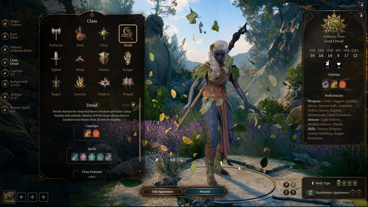 Alternative choices feature Drows, with their natural magic potential, or Humans, who receive an additional Proficiency of your choice - Baldurs Gate 3: Best Druid build - Druid - Baldurs Gate 3 Guide, Walkthrough