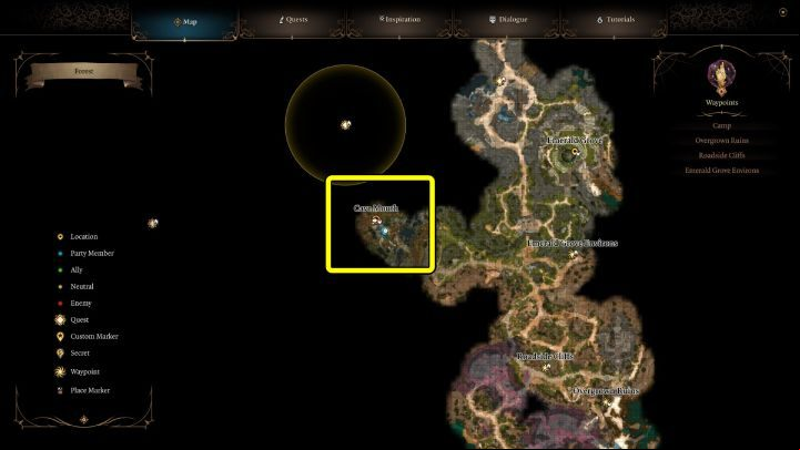 We've marked the Owlbear Nest's location above - Baldurs Gate 3: Owlbear - how to beat? - Bosses and difficult fights - Baldurs Gate 3 Guide, Walkthrough