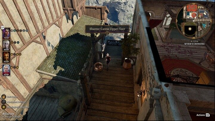 Accept the task from the woman near the entrance at Sharess' Caress - Baldurs Gate 3: Find the Stern Librarian Ffion - Act 3 - Baldurs Gate 3 Guide, Walkthrough