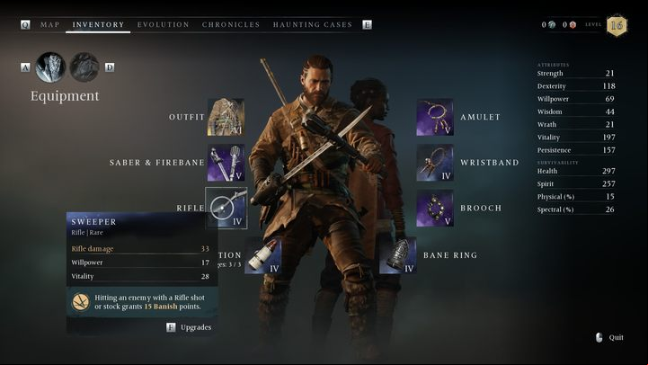 The basic elements forming the framework of the build will be the following - Banishers Ghosts of New Eden: Best weapon and equipment - Basics - Banishers Ghosts of New Eden Guide
