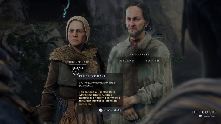In the camp in the Dark Forest, you will learn the story of Prudence - a spy pretending to be a modest cook, working on behalf of the French - Banishers Ghosts of New Eden: Choices - Basics - Banishers Ghosts of New Eden Guide