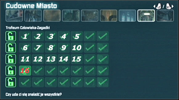 Were looking for information regarding Batmans Wonder City Trophy, specifically the first one in the fourth row - Introduction | Secrets & Challenges - Secrets & Challenges - Batman: Arkham City Game Guide