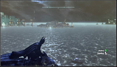 The riddle is rather untypical, as it requires you to scan an area beyond Arkham City, to the east of Amusement Mile to be precise - Riddles | Amusement Mile - Amusement Mile - Batman: Arkham City Game Guide