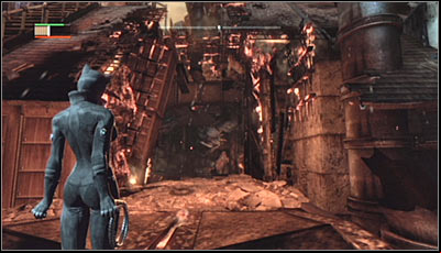 The second entrance can be found on the destroyed roof (screen above) and leads into Jokers Office, ading the Loading Bay - Location info & maps | Steel Mill - Steel Mill - Batman: Arkham City Game Guide