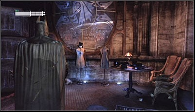 Find Penguins pieces of clothing (mainly hats) in the Iceberg Lounge and scan them (screen above) - Riddles | Museum - Museum - Batman: Arkham City Game Guide