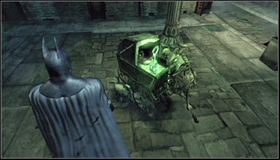 The Trophy is hidden inside the pram (screen above) left beside the street lamp - Batman trophies (01-12) | Wonder City - Wonder City - Batman: Arkham City Game Guide