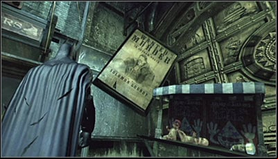 Find the overturned Solomon Grundy wanted poster (screen above) and scan it - Riddles | Wonder City - Wonder City - Batman: Arkham City Game Guide