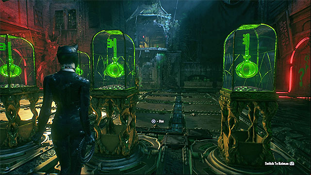After you have won the three time trials, get out of the batmobile and go to the pressure plate - Fourth Riddler trial | Batman Arkham Knight - Riddlers Revenge - Batman: Arkham Knight Game Guide & Walkthrough