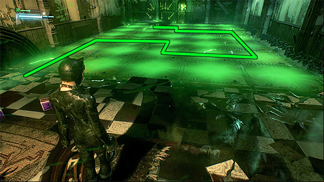 To solve the main puzzle, you need to keep switching between Batman and Catwoman on a regular basis - Eighth Riddler trial | Batman Arkham Knight - Riddlers Revenge - Batman: Arkham Knight Game Guide & Walkthrough