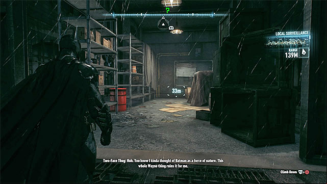 Entrance to the building with the trophy - Riddler trophies on Bleake Island (1-18) | Collectibles - Bleake Island - Collectibles - Bleake Island - Batman: Arkham Knight Game Guide & Walkthrough