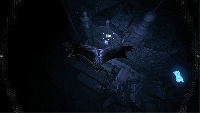Glide towards the weakened wall in order to get through it - Riddler trophies on Bleake Island (1-18) | Collectibles - Bleake Island - Collectibles - Bleake Island - Batman: Arkham Knight Game Guide & Walkthrough
