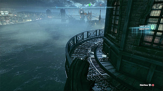 Check the upper balconies of the lighthouse - Riddler trophies on Bleake Island (19-36) | Collectibles - Bleake Island - Collectibles - Bleake Island - Batman: Arkham Knight Game Guide & Walkthrough