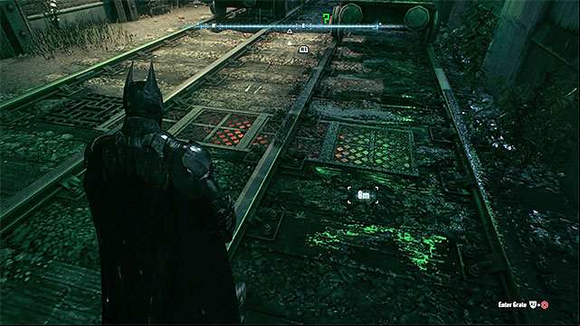 The ventilation shaft will be accessible after moving the locomotive - Riddler trophies on Bleake Island (19-36) | Collectibles - Bleake Island - Collectibles - Bleake Island - Batman: Arkham Knight Game Guide & Walkthrough
