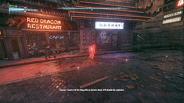 Remote controlled batarang will let you find the enemy with a bomb - Bomb rioters on Bleake Island | Collectibles - Bleake Island - Collectibles - Bleake Island - Batman: Arkham Knight Game Guide & Walkthrough