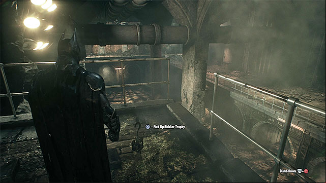 Reach the small balcony - Riddler trophies in the Subway | Collectibles - Subway Under Construction - Collectibles - Subway Under Construction - Batman: Arkham Knight Game Guide & Walkthrough