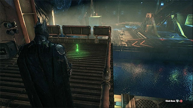 Check the roof of the small building - Riddler trophies in the Subway | Collectibles - Subway Under Construction - Collectibles - Subway Under Construction - Batman: Arkham Knight Game Guide & Walkthrough