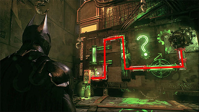 Required gadgets: remote hacking device, electrical charge, batarang, batclaw - Riddler trophies in the Arkham Knight HQ (11-21) | Collectibles - Arkham Knight HQ - Collectibles - Arkham Knight HQ - Batman: Arkham Knight Game Guide & Walkthrough