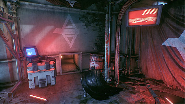 The venting shaft entrance - Riddler trophies in the Arkham Knight HQ (11-21) | Collectibles - Arkham Knight HQ - Collectibles - Arkham Knight HQ - Batman: Arkham Knight Game Guide & Walkthrough