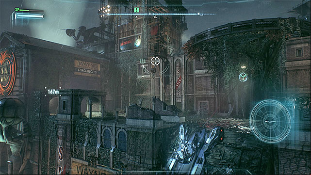 After using the Winch on the third object, you will be pulling yourself towards it. - Use Panessa Studio antenna | Main story | Batman Arkham Knight - Main story - Batman: Arkham Knight Game Guide & Walkthrough
