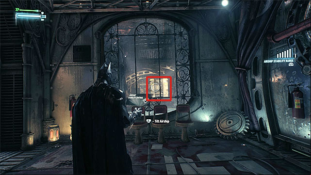 Tilt the airship to move the crate. - Infiltrate the first airship | Main story | Batman Arkham Knight - Main story - Batman: Arkham Knight Game Guide & Walkthrough