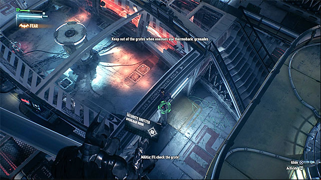Be on your guard when the enemies use mines or thermobaric grenades - Find Scarecrow onboard the second airship | Main story | Batman Arkham Knight - Main story - Batman: Arkham Knight Game Guide & Walkthrough