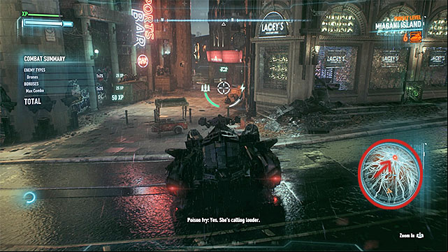 1 - Use the Batmobiles sonar to locate Ivys second plant | Main story - Main story - Batman: Arkham Knight Game Guide & Walkthrough