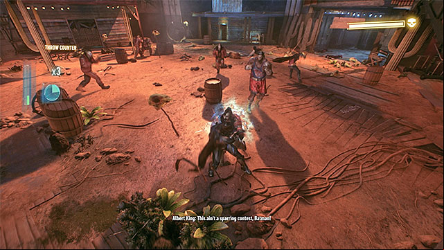 Keep attacking ordinary thugs to stack up the score multiplier - Apprehend Albert King in sound stage A | Main story | Batman Arkham Knight - Main story - Batman: Arkham Knight Game Guide & Walkthrough