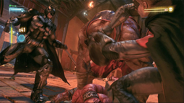 Let Batman and Robin perform quick strikes after launching a Team Attack - Apprehend Albert King in sound stage A | Main story | Batman Arkham Knight - Main story - Batman: Arkham Knight Game Guide & Walkthrough