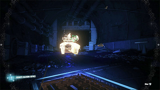 Use the remote hacking device to blind the tanks - Locate and release Ivys plant on the Founders Island | Main story - Main story - Batman: Arkham Knight Game Guide & Walkthrough