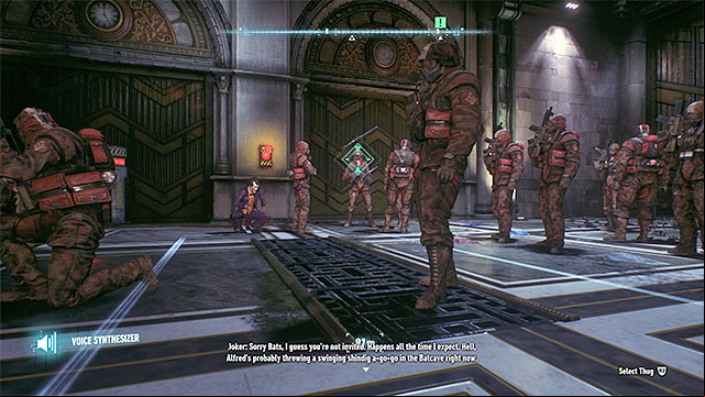 Shutters can be spread by using the voice synthesizer - Find commissioner Gordon in the shopping mall | Main story - Main story - Batman: Arkham Knight Game Guide & Walkthrough