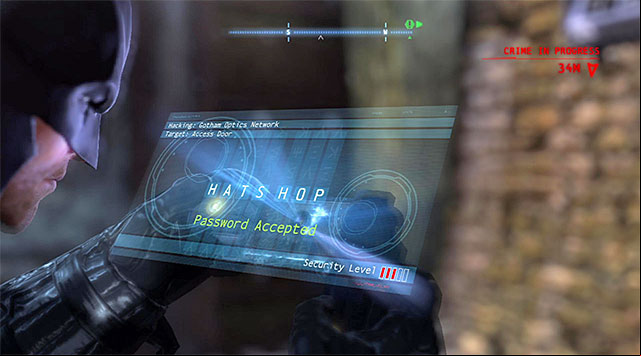 As you have probably noticed, you are now in a closed location so, you need to use the Cryptographic Sequencer on the local control - Access the Gotham Merchants Bank | Main storyline - Main storyline - Batman: Arkham Origins Game Guide