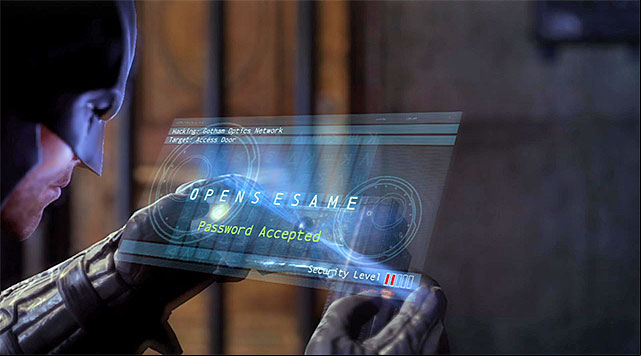 After you have unlocked the access, climb down the stairs and raise the manhole into the Gotham Merchants Bank - Access the Gotham Merchants Bank | Main storyline - Main storyline - Batman: Arkham Origins Game Guide