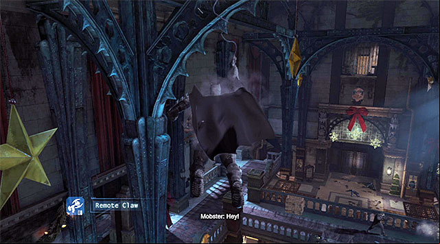 Use the statues to move around the banks main hall - Apprehend the Joker | Main storyline - Main storyline - Batman: Arkham Origins Game Guide