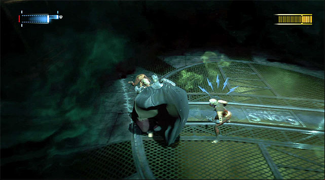 to avoid the bosss sprint attacks, while dealing with the clones - Defeat Copperhead | Main storyline - Main storyline - Batman: Arkham Origins Game Guide