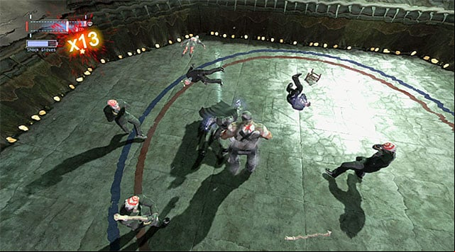Use the gloves on the enemy in heavy armor - Gain access to the penthouse - West tower | Main storyline - Main storyline - Batman: Arkham Origins Game Guide