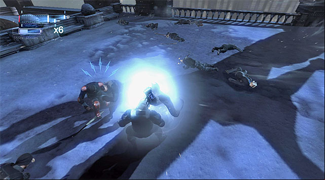 As usual, use the gloves on the stronger enemies - Gain access to the penthouse - upper floors | Main storyline - Main storyline - Batman: Arkham Origins Game Guide