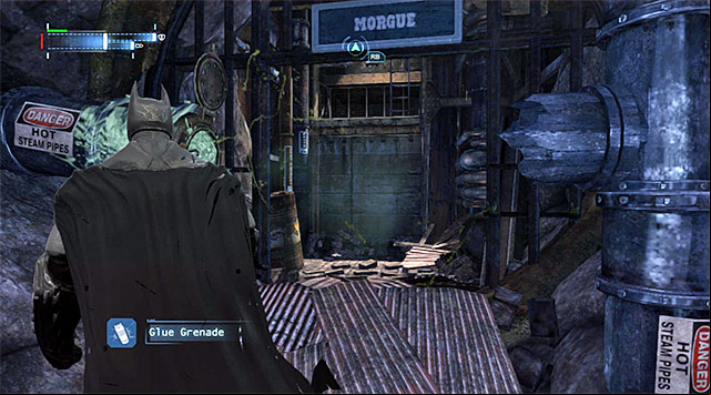 The age in the location with the inactive shaft, leading to the morgue - Scan the corpse in the GD morgue | Main storyline - Main storyline - Batman: Arkham Origins Game Guide