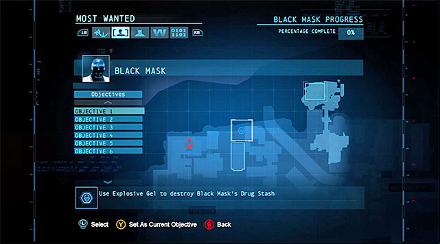 Along your way to the mills exit (the beginning of the Acquire Electrocutioners electromagnetic signature mission Batman will have to use the explosive gel to destroy the Black masks drug stash in the Loading Bay (screenshot 1) - Black Mask | Most Wanted - Most Wanted - Batman: Arkham Origins Game Guide