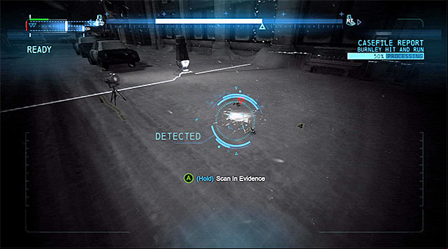 The trace at a distance of the corpse - Case 1224-5: Burnley Hit and Run | Casefile Reports - Casefile Reports - Batman: Arkham Origins Game Guide