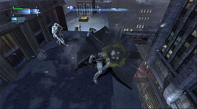 Watch out for the enemy with shield and do yourself be pushed off the roof - Case 1224-5: Burnley Hit and Run | Casefile Reports - Casefile Reports - Batman: Arkham Origins Game Guide