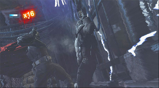 It is a good strategy to push the enemies off the platforms edge - Disarm the bomb at the south pillar | Main storyline - Main storyline - Batman: Arkham Origins Game Guide