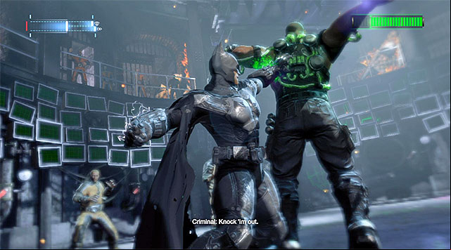 Use the gloves to deprive the boss of his health points on a regular basis - Defeat Bane #2 | Main storyline - Main storyline - Batman: Arkham Origins Game Guide