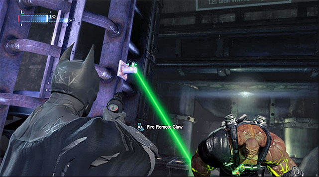 Aim at the two interactive points - Defeat Bane #2 | Main storyline - Main storyline - Batman: Arkham Origins Game Guide