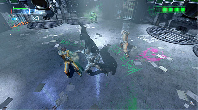 Attack Banes henchmen to charge Batmans gloves faster - Bane #2 | Boss fights - Boss fights - Batman: Arkham Origins Game Guide