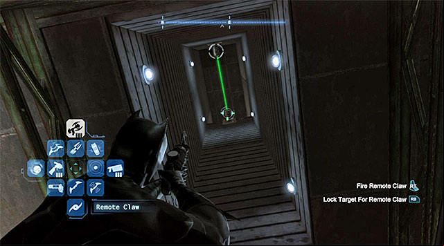 Extend the rope and pull yourself to it, using the hook - The tower in the Amusement Mile district | Casefile Reports - Casefile Reports - Batman: Arkham Origins Game Guide