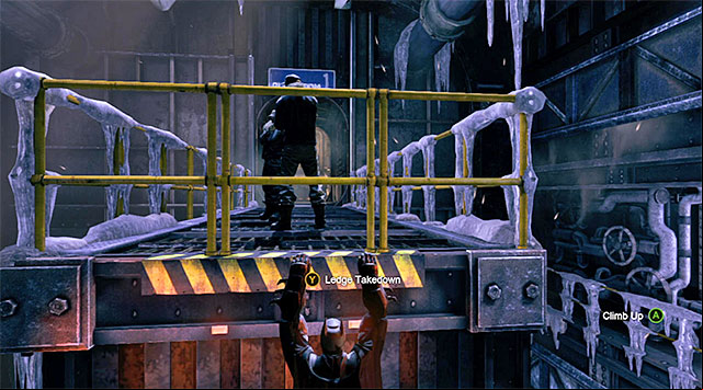 The guards - Gain access to Penguins office - Upper Deck | Main storyline - Main storyline - Batman: Arkham Origins Game Guide