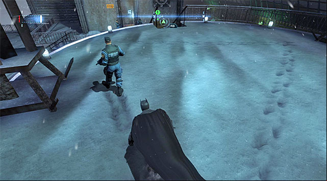 The guard on the helipad - Gain access to the GD via the rooftop | Main storyline - Main storyline - Batman: Arkham Origins Game Guide